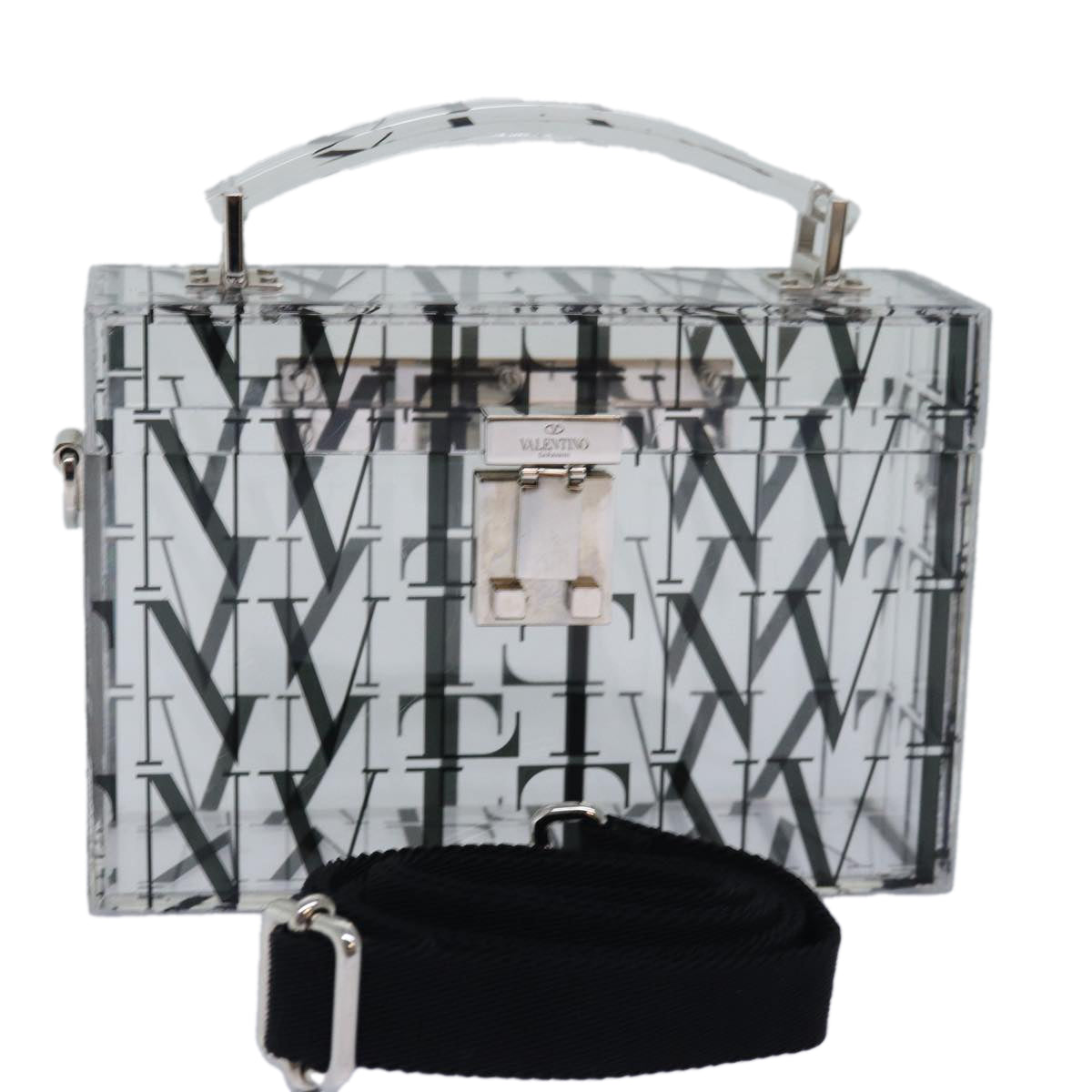 VALENTINO Hand Bag Plastic 2way Clear Auth 78373SAV