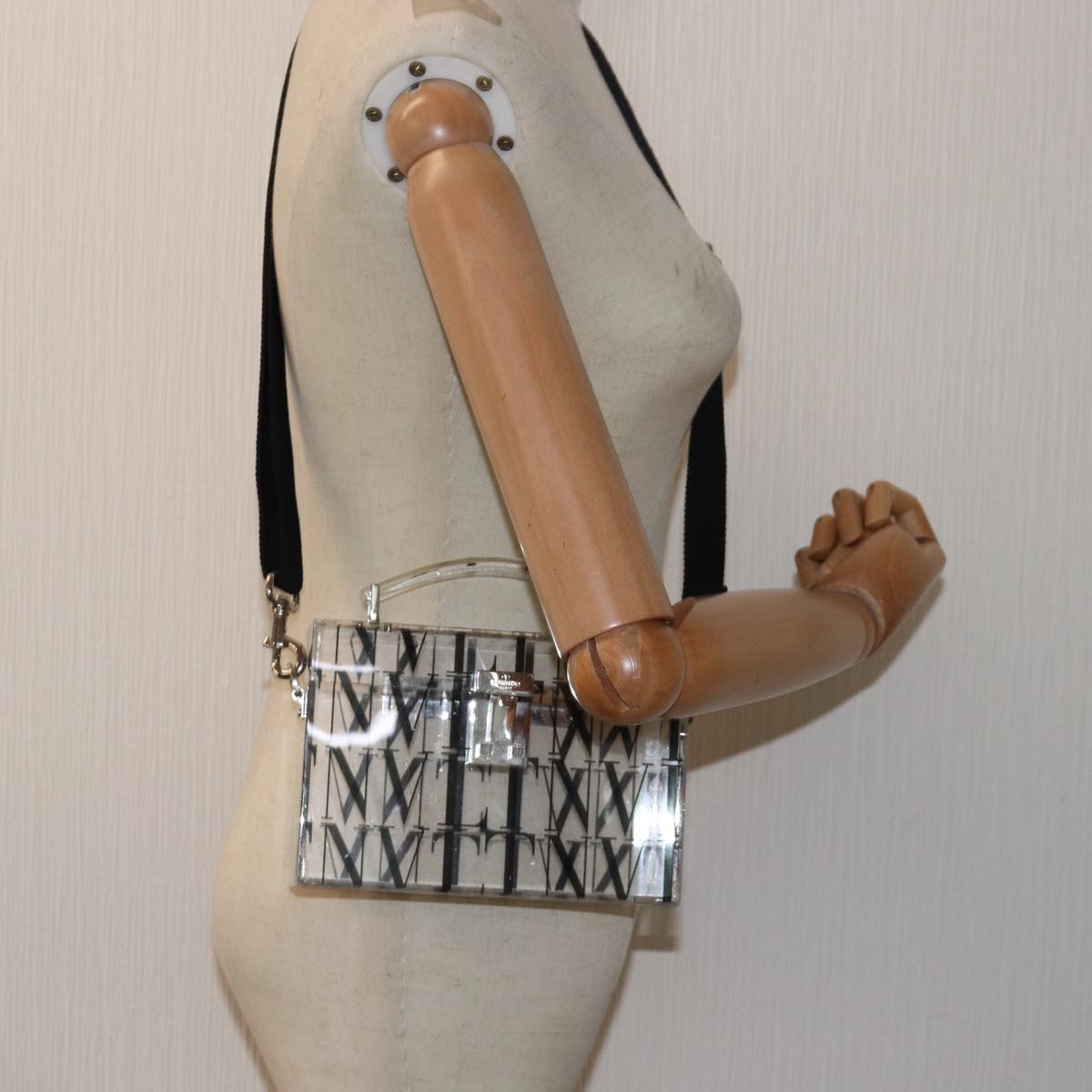 VALENTINO Hand Bag Plastic 2way Clear Auth 78373SAV