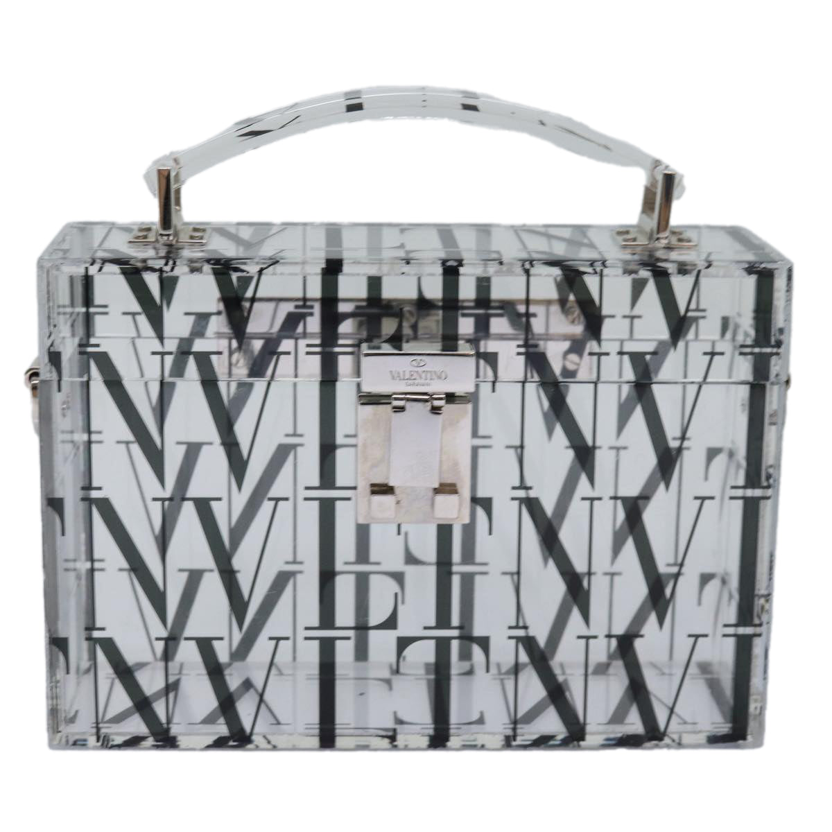 VALENTINO Hand Bag Plastic 2way Clear Auth 78373SAV