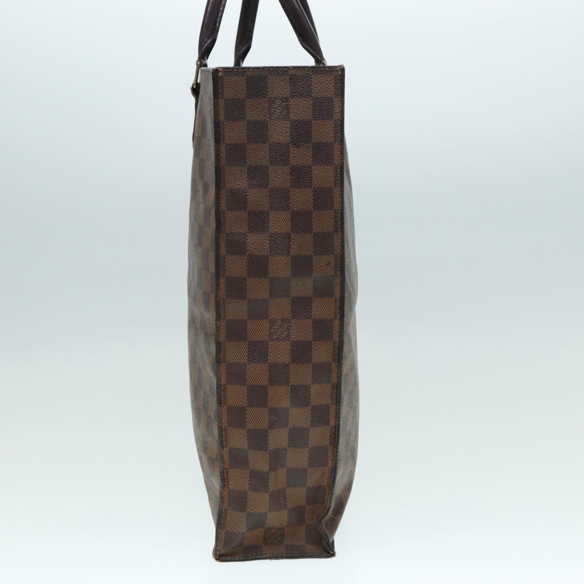 LOUIS VUITTON Damier Ebene Sac Plat Hand Bag N51140 LV Auth 78575