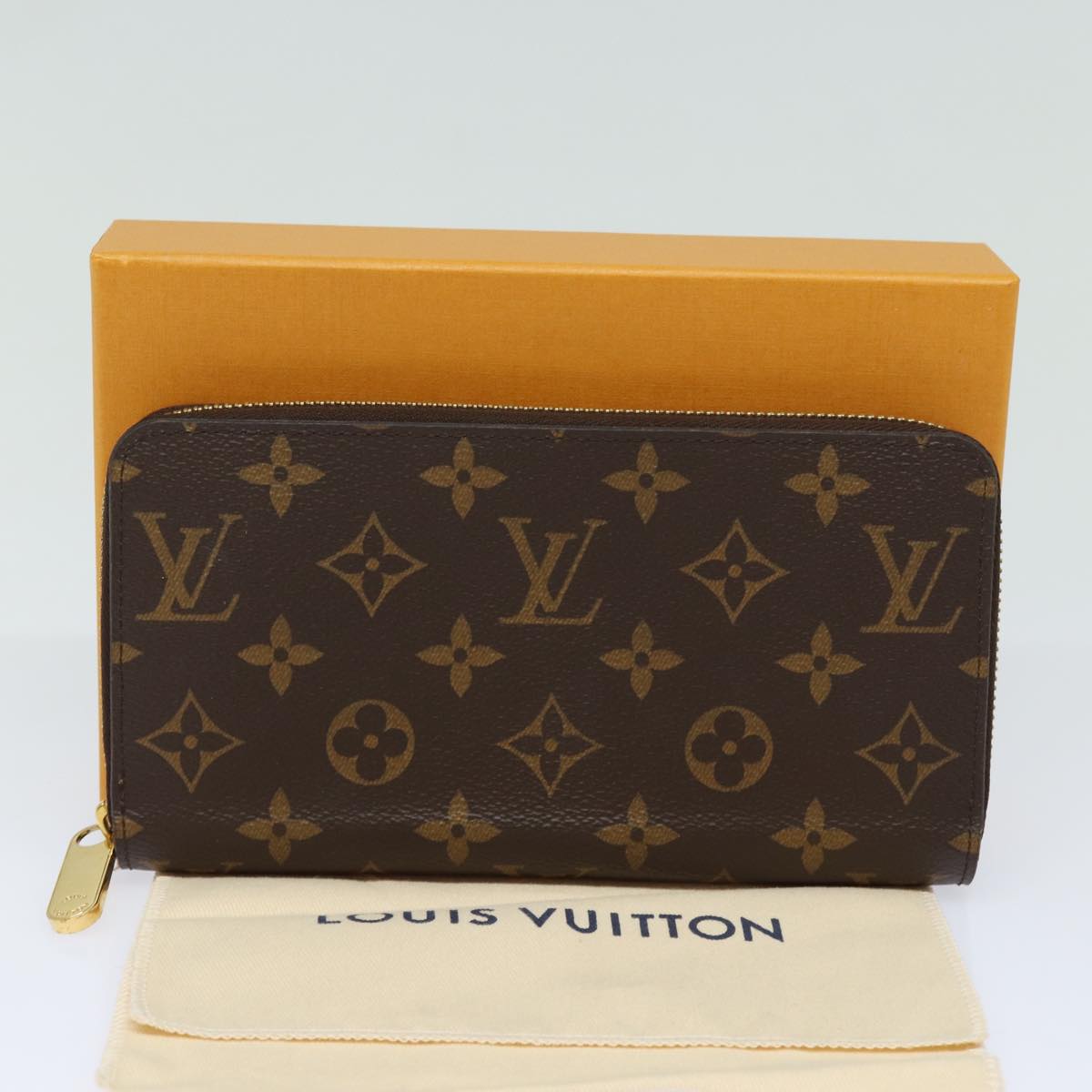 LOUIS VUITTON Monogram Zippy Wallet Long Wallet M42616 LV Auth 78637A