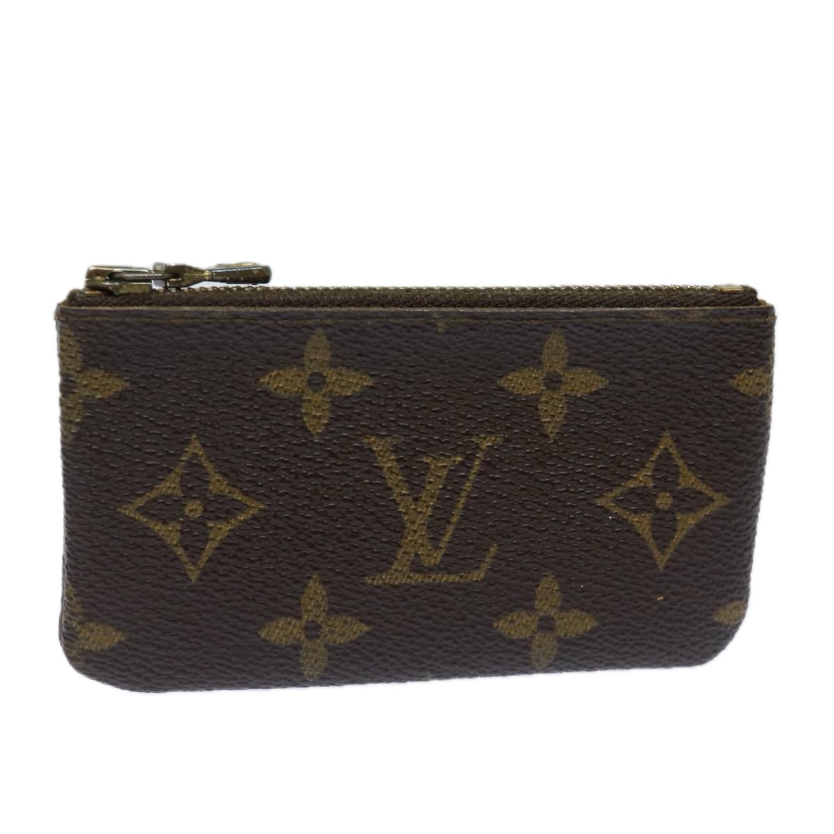 LOUIS VUITTON Monogram Pochette Cles Coin Purse M62650 LV Auth 78656