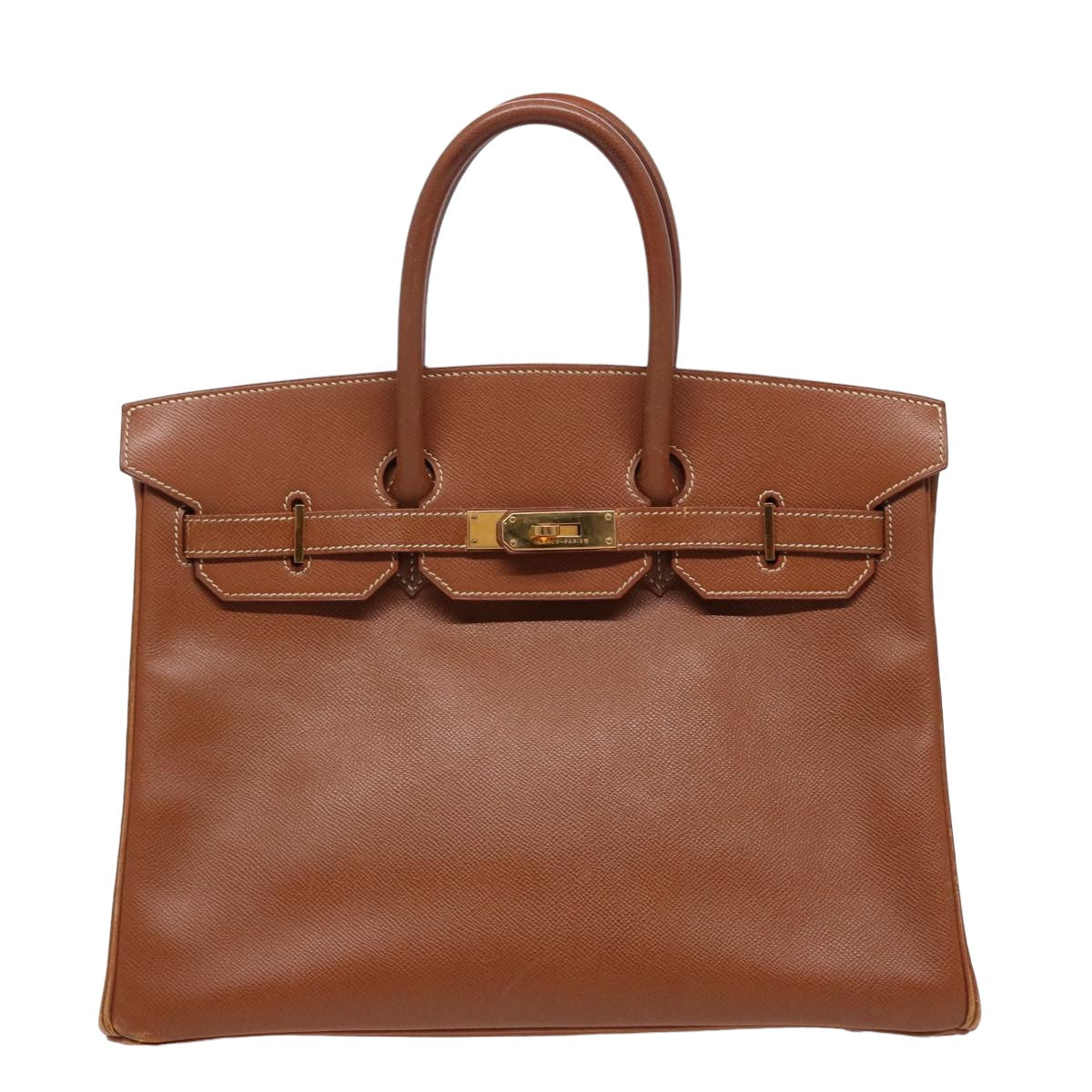 HERMES Birkin 35 Hand Bag Togo leather Brown Auth 78820A