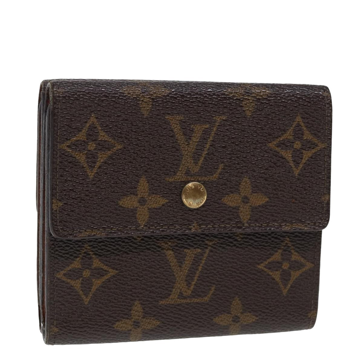 LOUIS VUITTON Monogram Portefeuille Elise Trifold Wallet M61654 LV Auth 78866