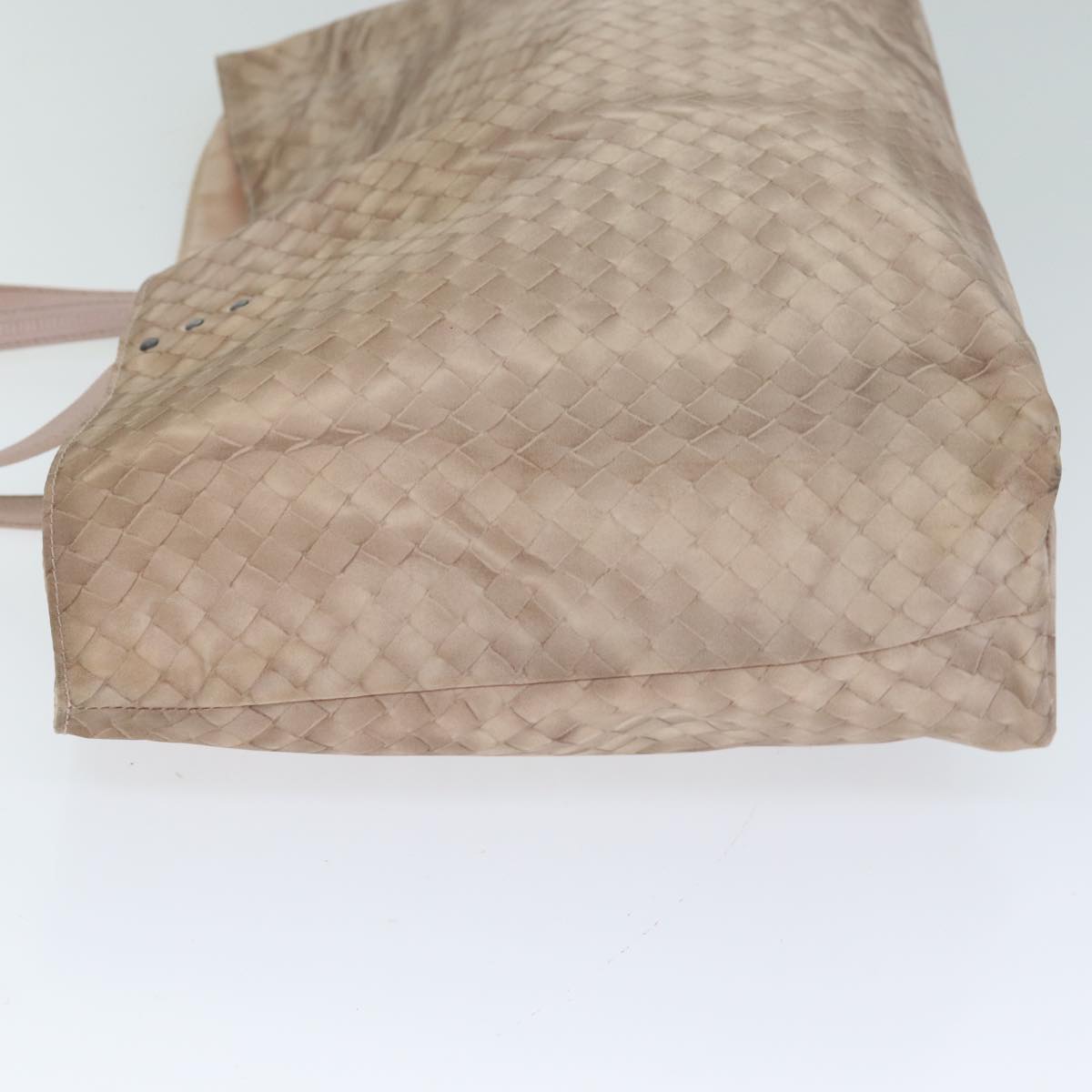 BOTTEGA VENETA Tote Bag Nylon Beige Auth 78910