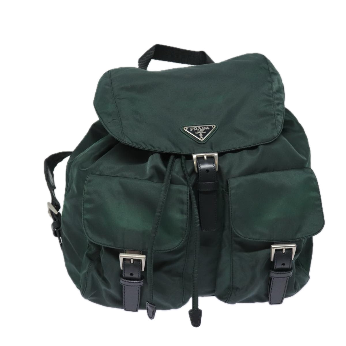 PRADA Backpack Nylon Khaki Auth 78912