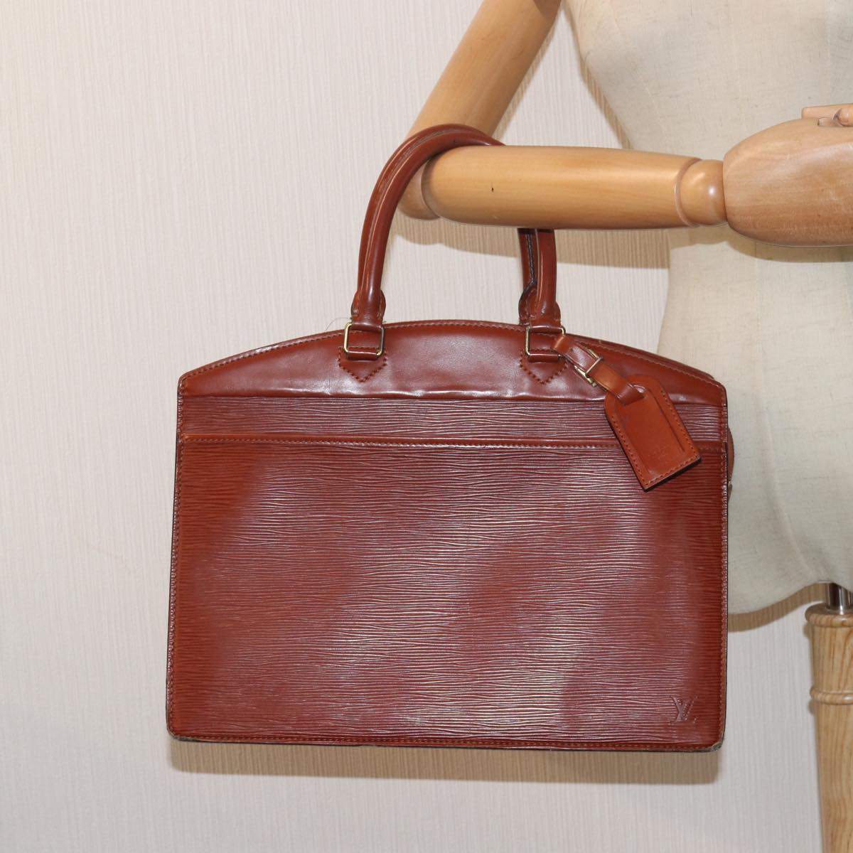 LOUIS VUITTON Epi Riviera Hand Bag Brown M48183 LV Auth 79047