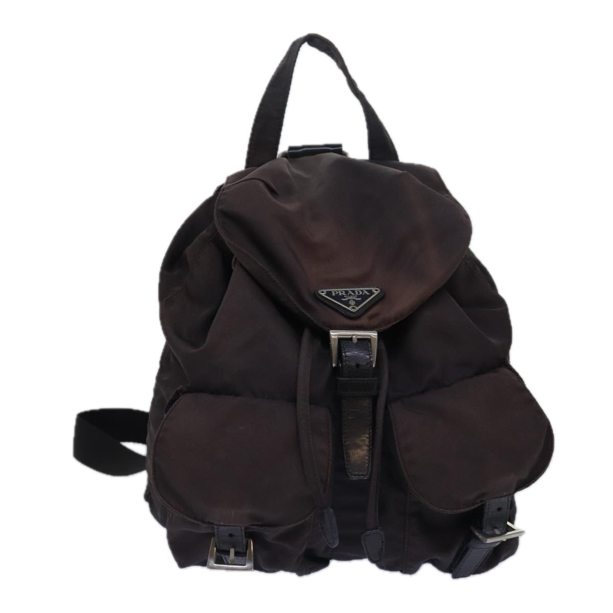 PRADA Backpack Nylon Brown Auth 79149