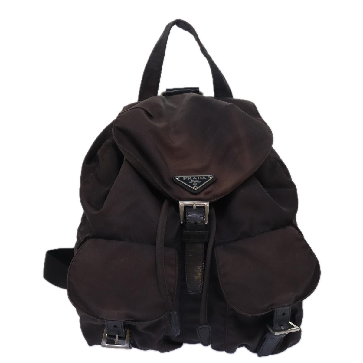 PRADA Backpack Nylon Brown Auth 79149