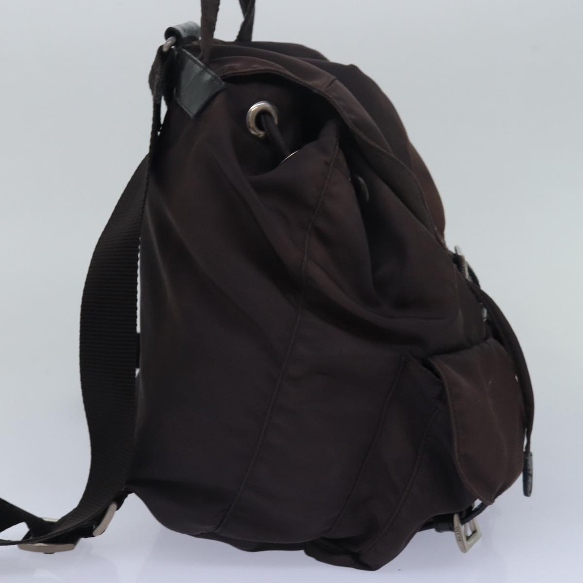 PRADA Backpack Nylon Brown Auth 79149