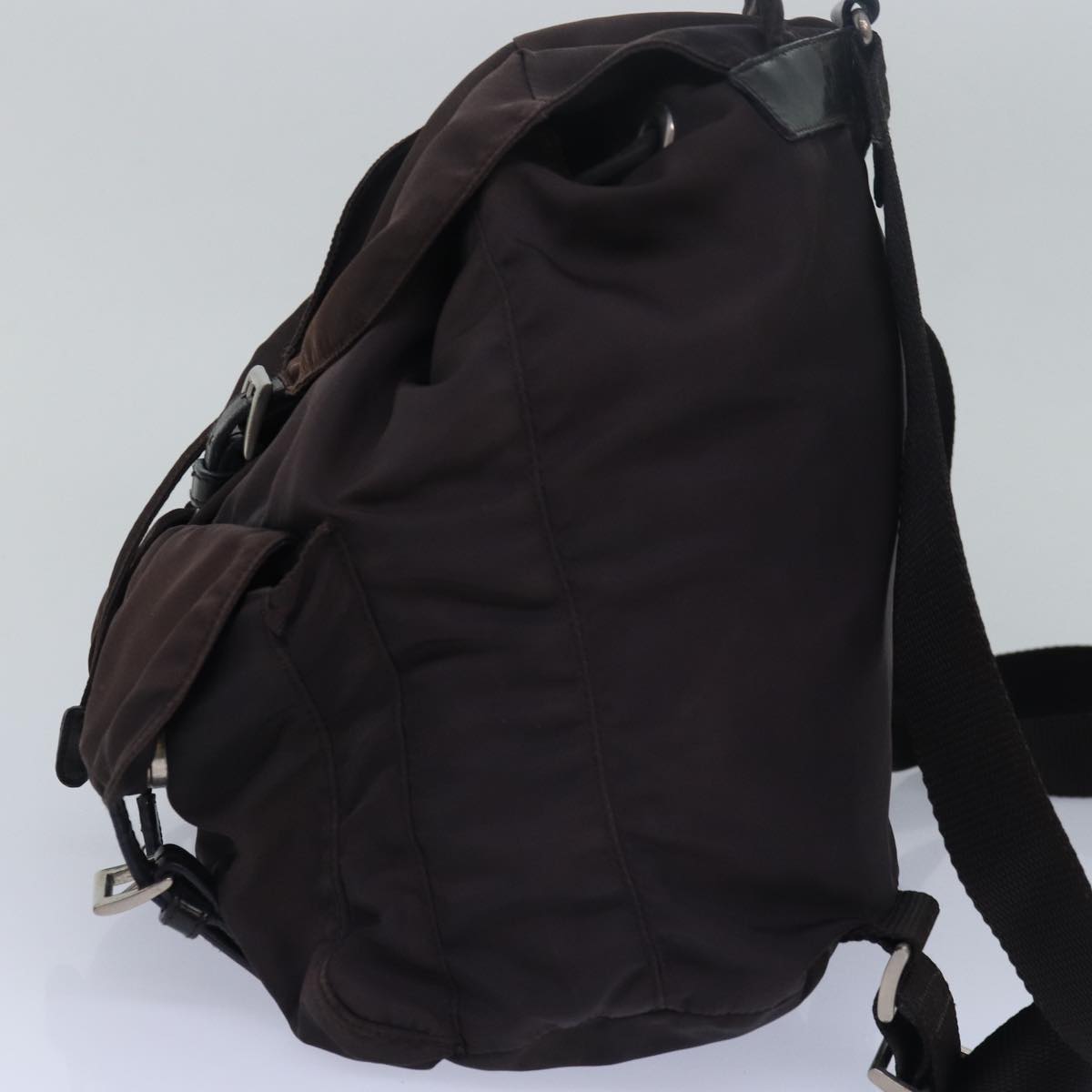 PRADA Backpack Nylon Brown Auth 79149