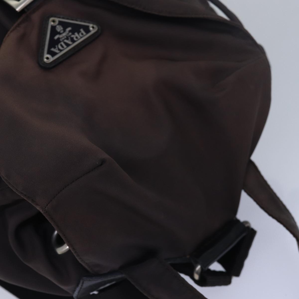 PRADA Backpack Nylon Brown Auth 79149