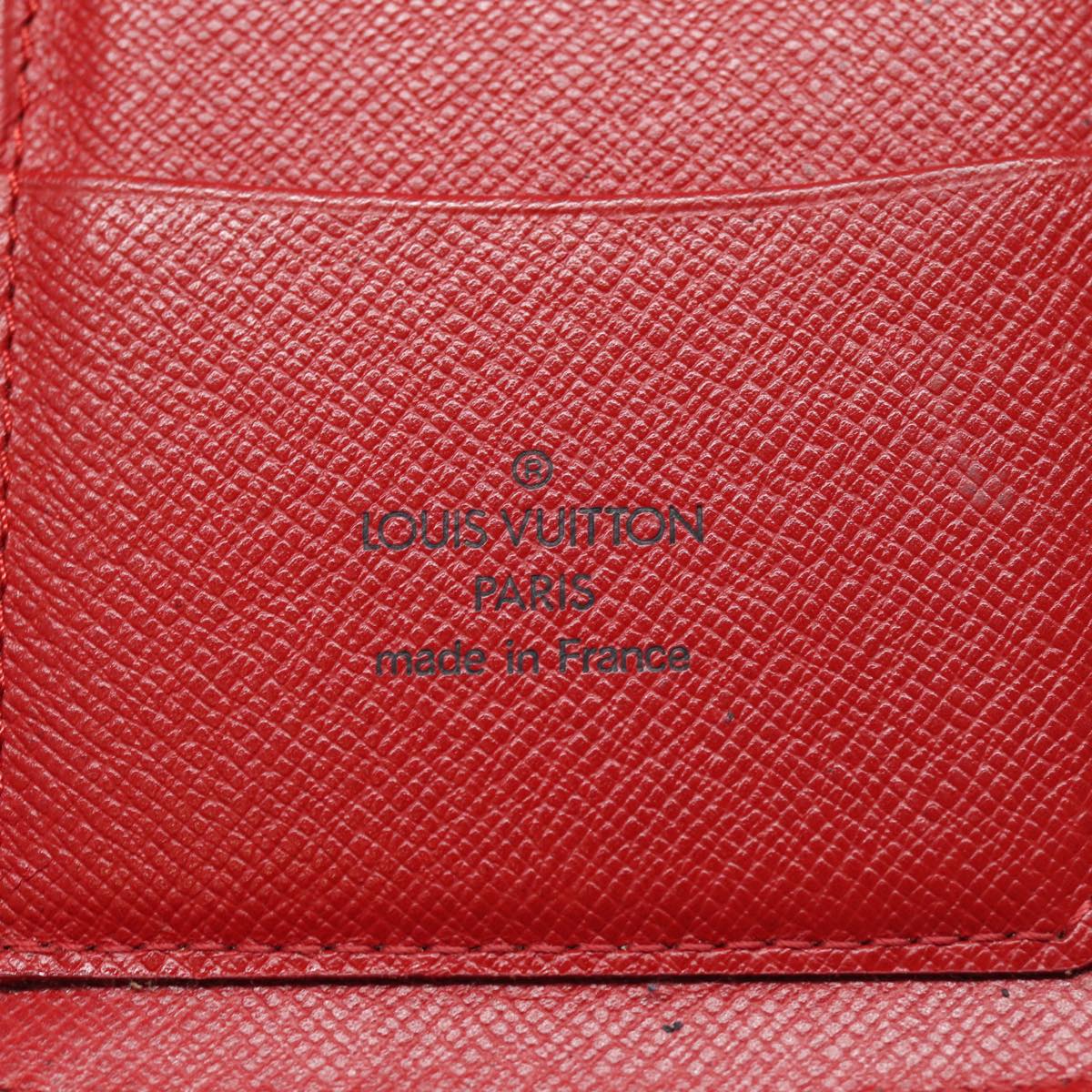 LOUIS VUITTON Epi Agenda Geode Wallet Red M63877 LV Auth 79196