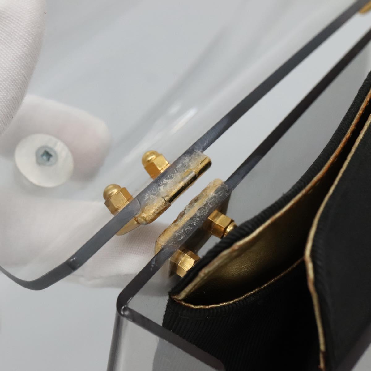 Salvatore Ferragamo Gancini Hand Bag plastic Clear Auth 79216