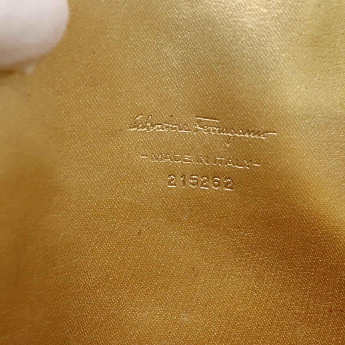 Salvatore Ferragamo Gancini Hand Bag plastic Clear Auth 79216