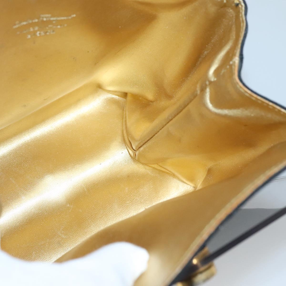 Salvatore Ferragamo Gancini Hand Bag plastic Clear Auth 79216