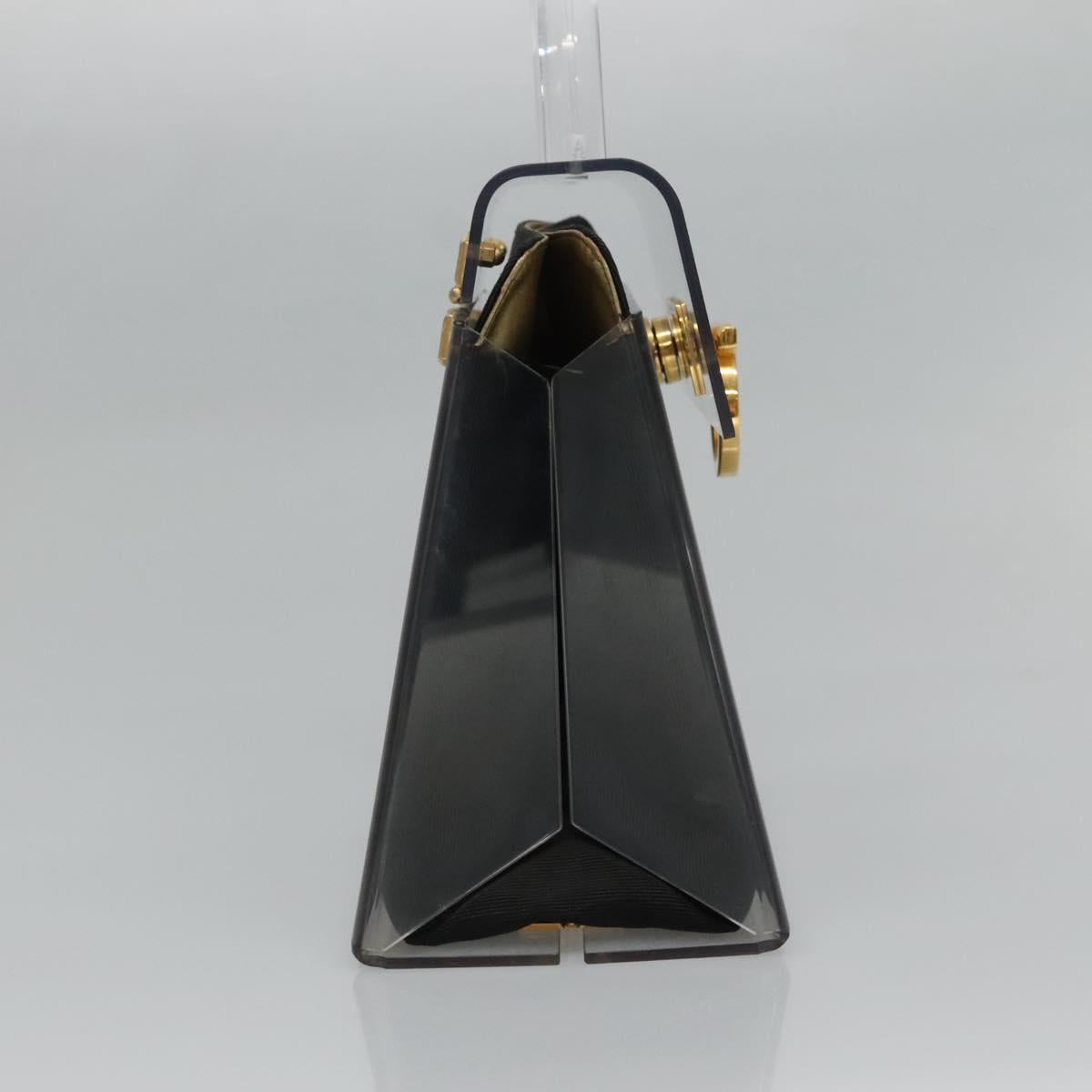 Salvatore Ferragamo Gancini Hand Bag plastic Clear Auth 79216