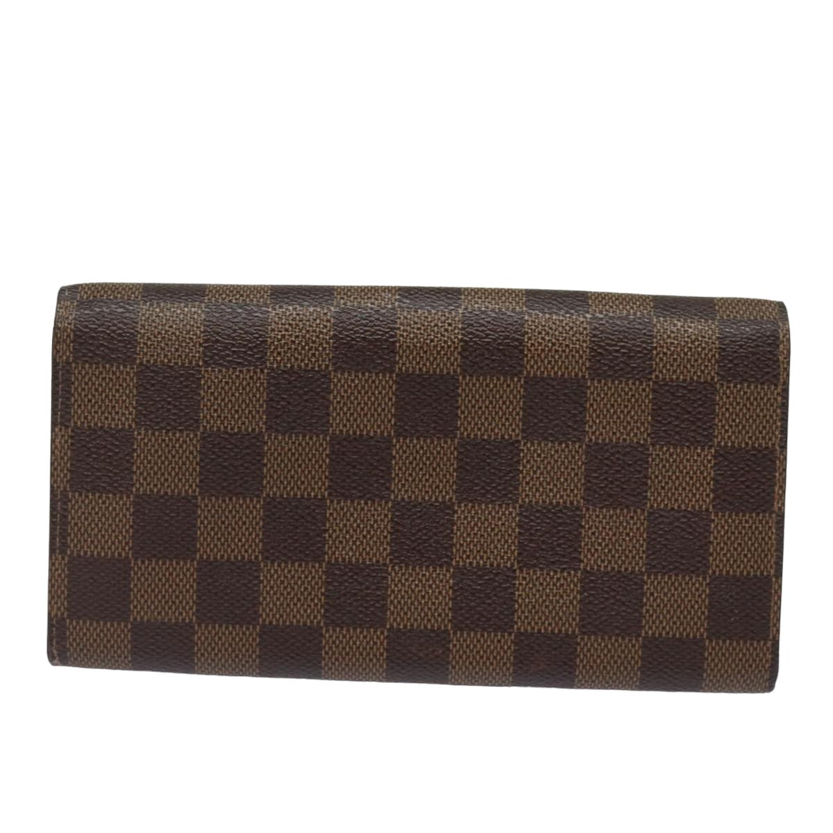 LOUIS VUITTON Damier Ebene Portefeuille Sarah Long Wallet N60491 LV Auth 79229