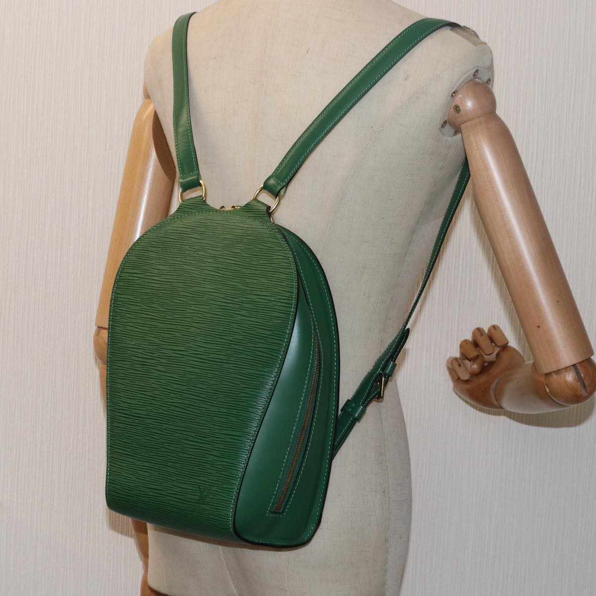 LOUIS VUITTON Epi Mabillon Backpack Green M52234 LV Auth 79254