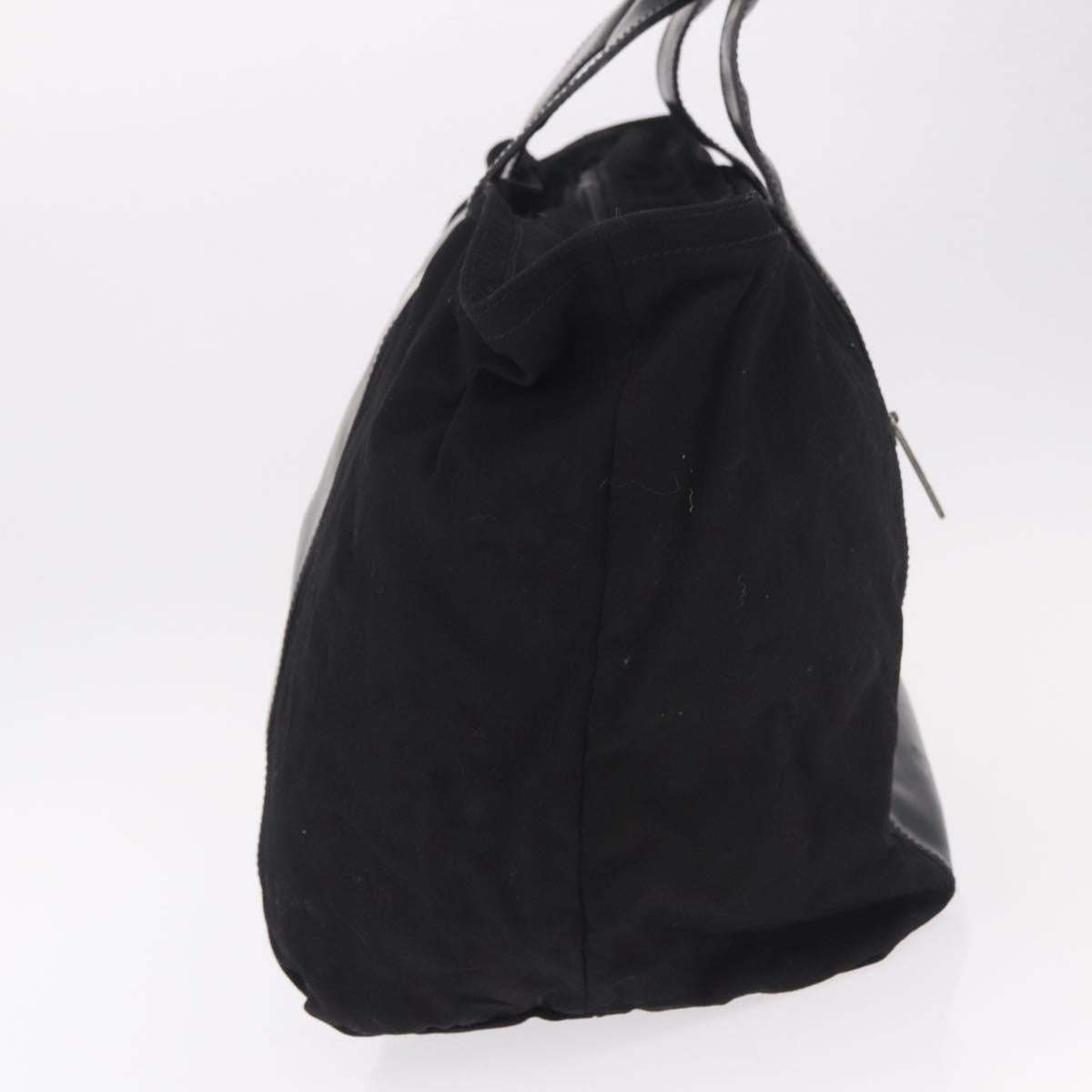 GUCCI Tote Bag Leather Canvas Black 019 2058 Auth 79287