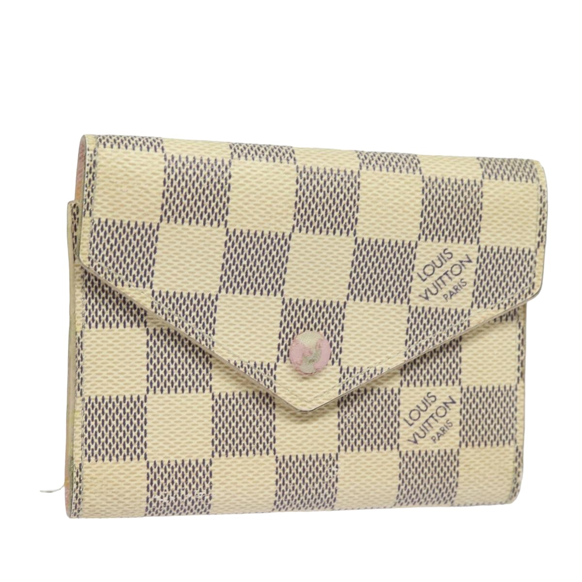 LOUIS VUITTON Damier Azur Portefeuille Victorine Wallet N64022 LV Auth 79297