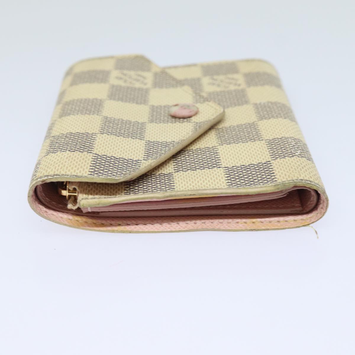 LOUIS VUITTON Damier Azur Portefeuille Victorine Wallet N64022 LV Auth 79297