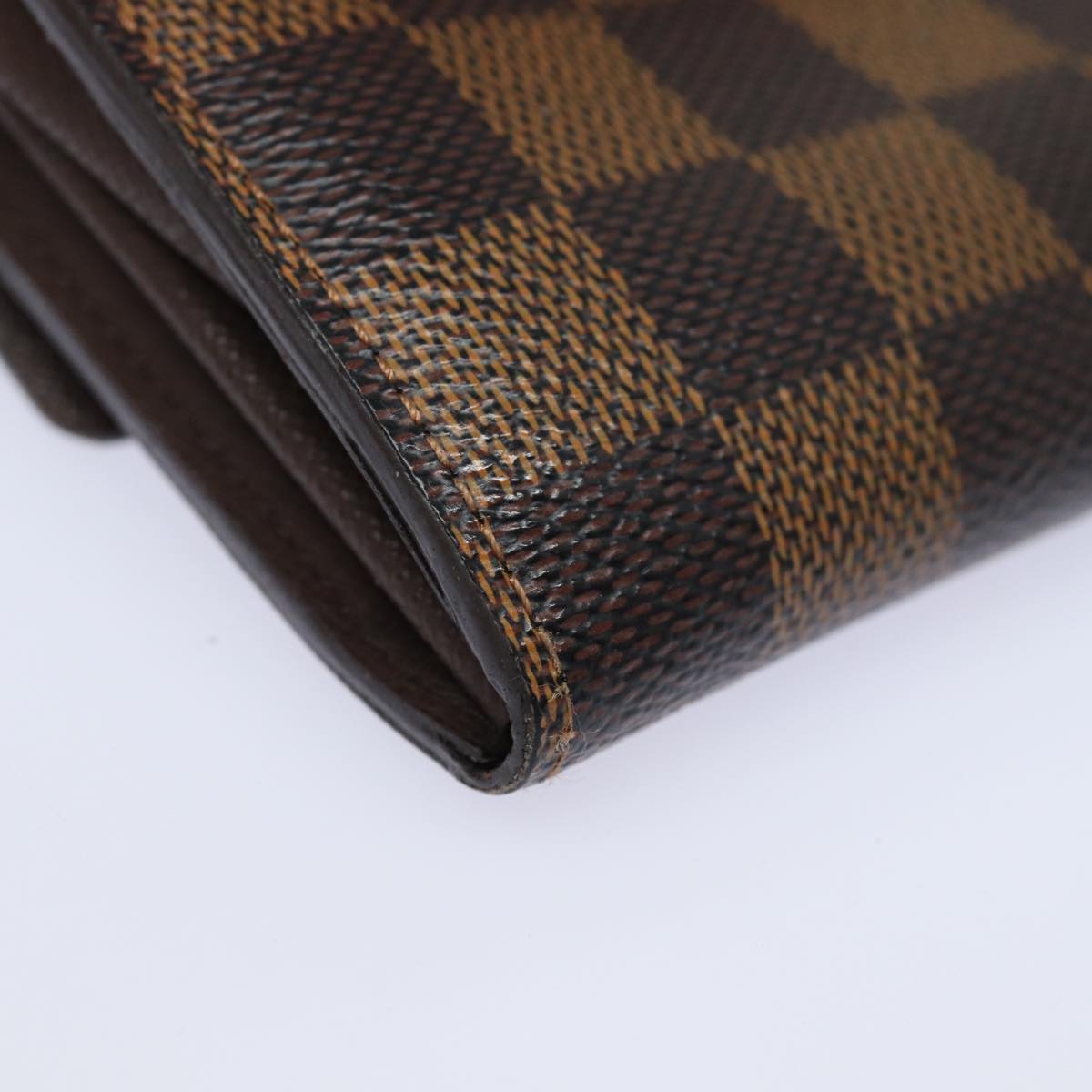 LOUIS VUITTON Damier Ebene Portefeuille Sarah Long Wallet N61734 LV Auth 79300