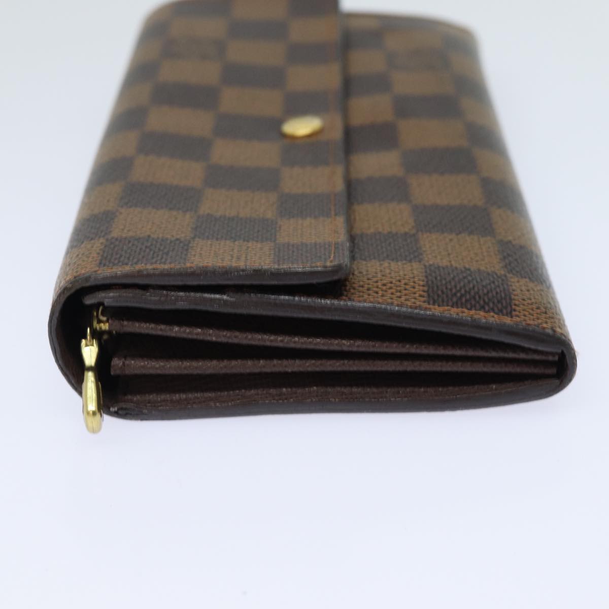 LOUIS VUITTON Damier Ebene Portefeuille Sarah Long Wallet N61734 LV Auth 79300