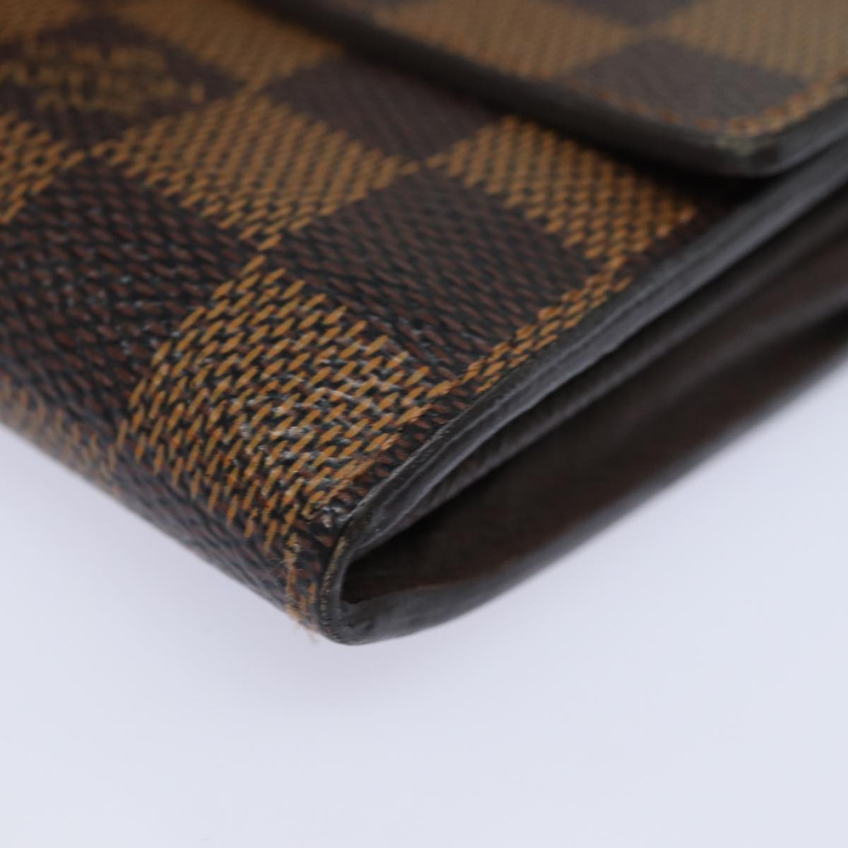 LOUIS VUITTON Damier Ebene Portefeuille Sarah Long Wallet N61734 LV Auth 79300