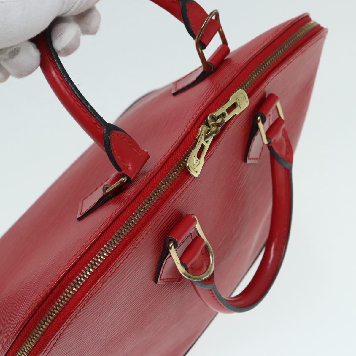 LOUIS VUITTON Epi Alma Hand Bag Castilian Red M52147 LV Auth 79338