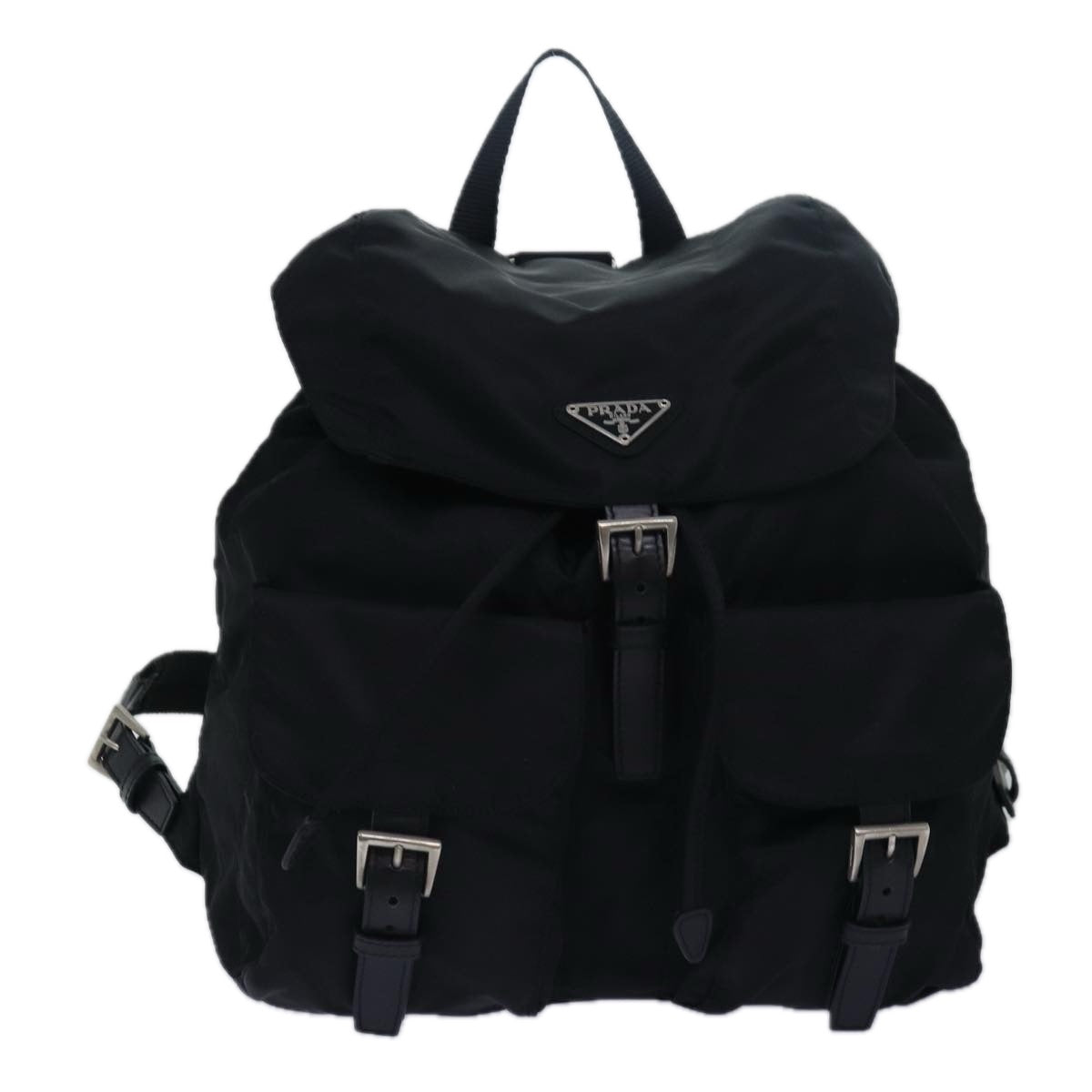 PRADA Backpack Nylon Black Auth 79370