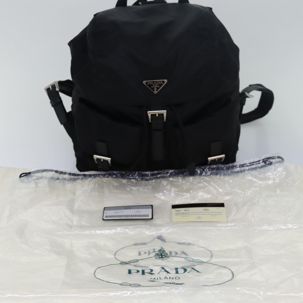 PRADA Backpack Nylon Black Auth 79433A