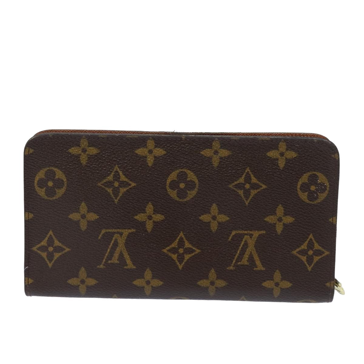 LOUIS VUITTON Monogram Porte Monnaie Zip Long Wallet M61727 LV Auth 79584