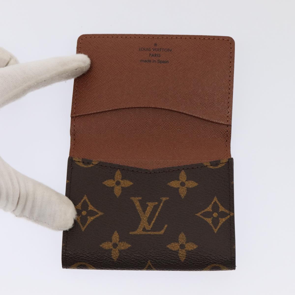 LOUIS VUITTON Monogram Amberop Cartes De Visit Card Case M62920 LV Auth 79585