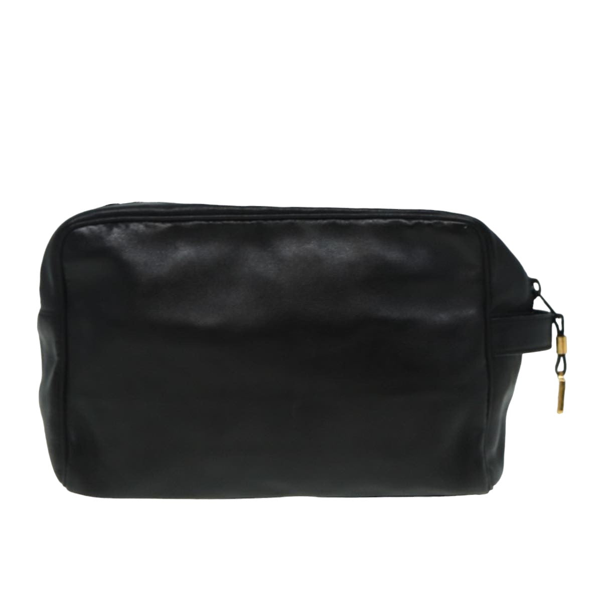 LOEWE Anagram Clutch Bag Leather Black Auth 79645