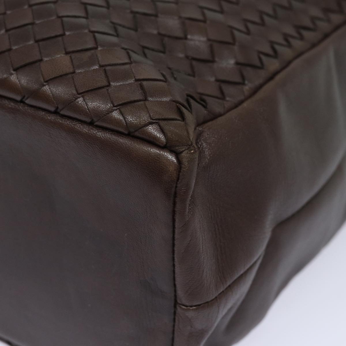 BOTTEGA VENETA INTRECCIATO Hand Bag Leather Brown 146793 Auth 79721