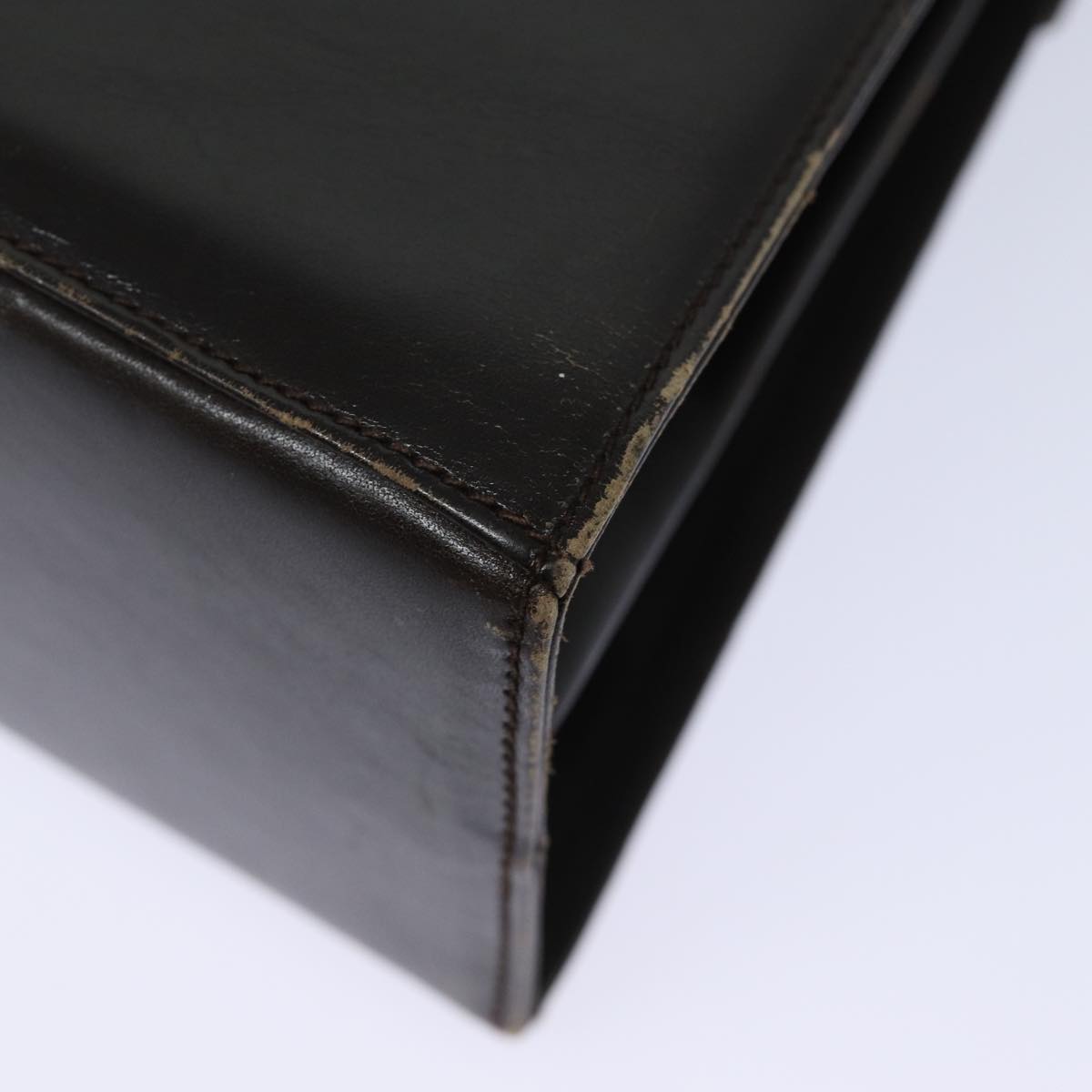 Salvatore Ferragamo Gancini Hand Bag Leather 2way Brown Auth 79812