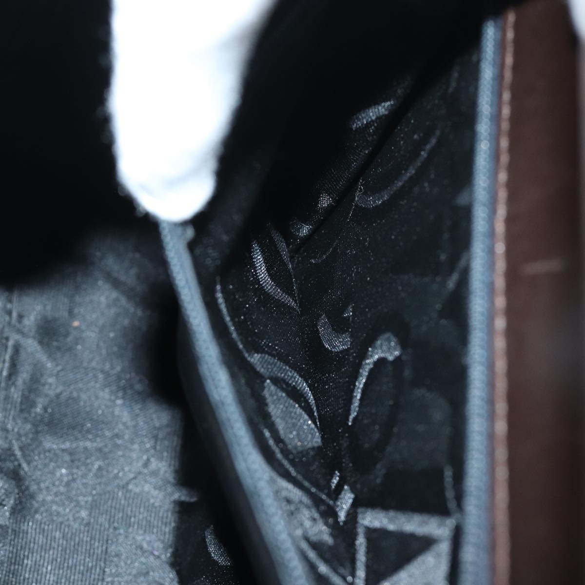 Salvatore Ferragamo Gancini Hand Bag Leather 2way Brown Auth 79812