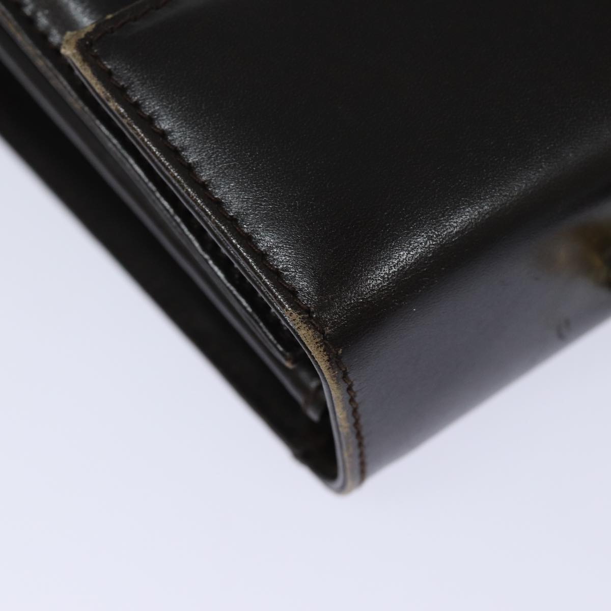 Salvatore Ferragamo Gancini Hand Bag Leather 2way Brown Auth 79812