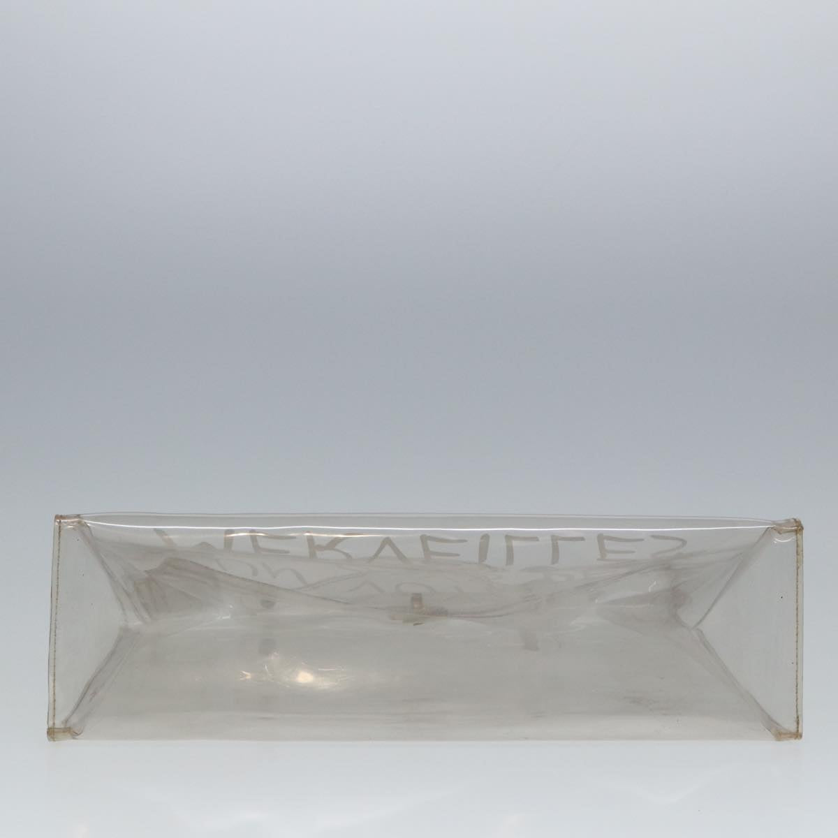 HERMES Vinyl Kelly Hand Bag Vinyl Clear Auth 79847