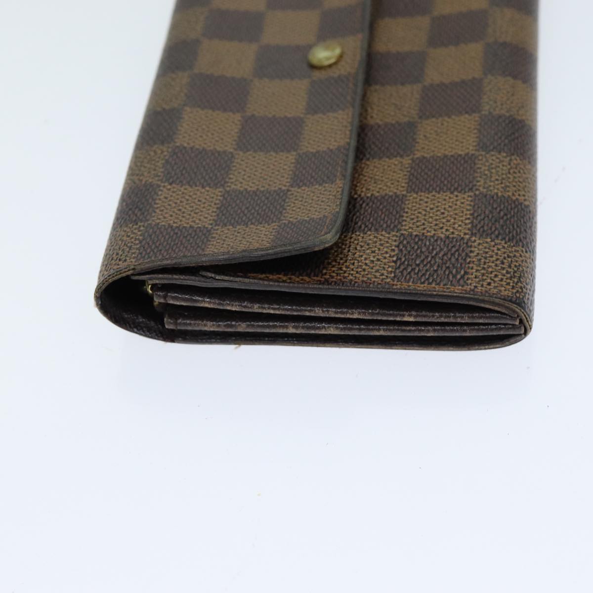 LOUIS VUITTON Damier Ebene Porte Monnaie Credit Wallet N61725 LV Auth 79856