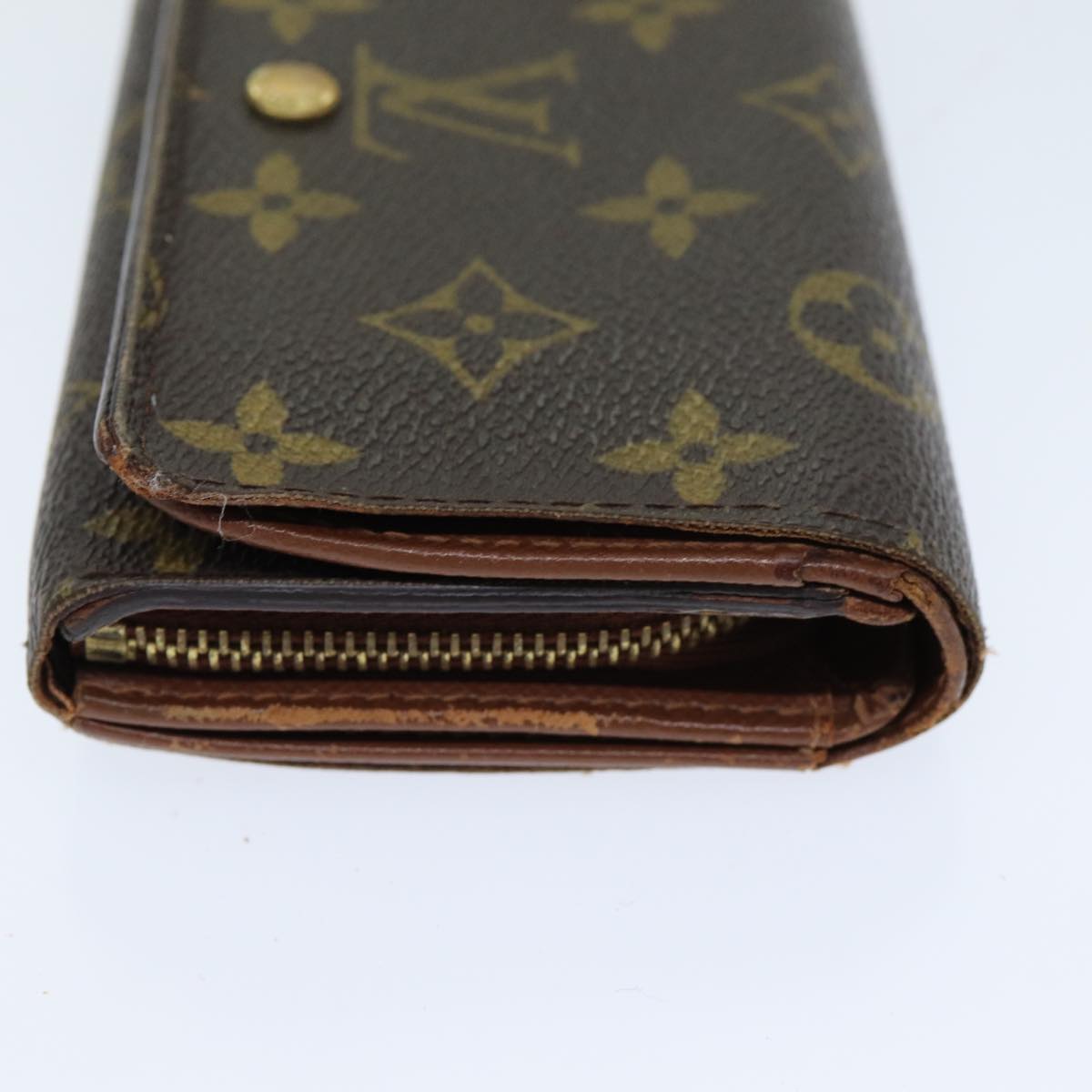 LOUIS VUITTON Monogram Porte Monnaie Billets Tresor Wallet M61730 LV Auth 79857