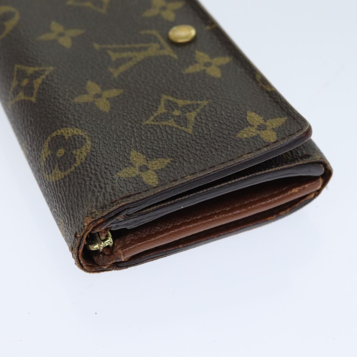 LOUIS VUITTON Monogram Porte Monnaie Billets Tresor Wallet M61730 LV Auth 79857