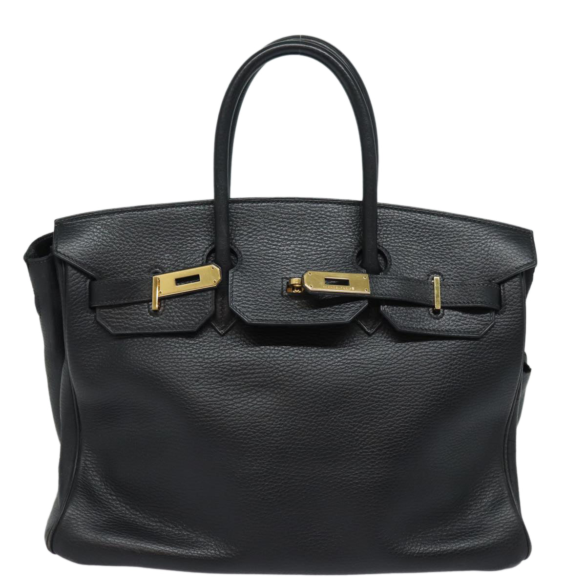 HERMES Birkin 35 Hand Bag Togo Leather Black Auth 79861