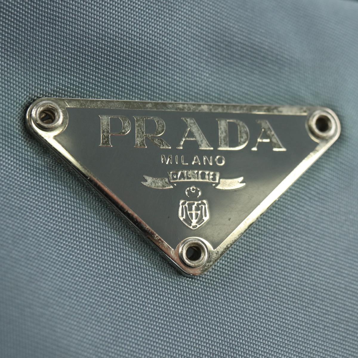 PRADA Room Shoes & Pouch Nylon Light Blue Auth 79894V
