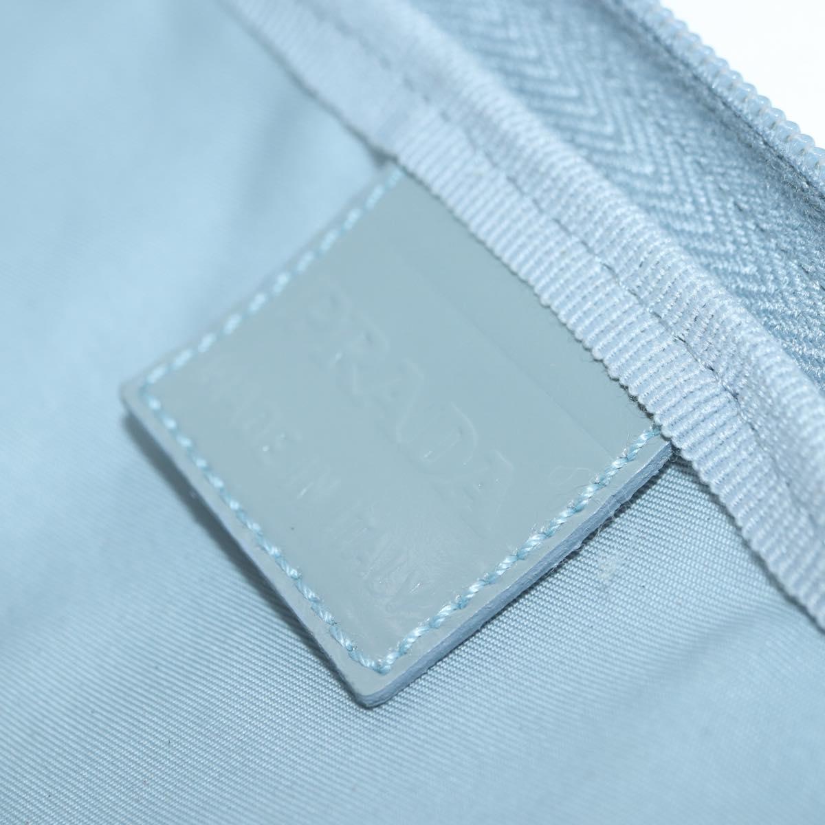 PRADA Room Shoes & Pouch Nylon Light Blue Auth 79894V