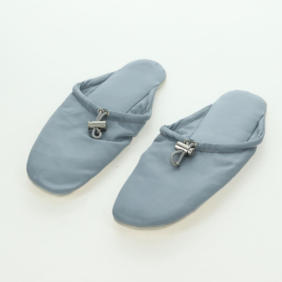 PRADA Room Shoes & Pouch Nylon Light Blue Auth 79894V