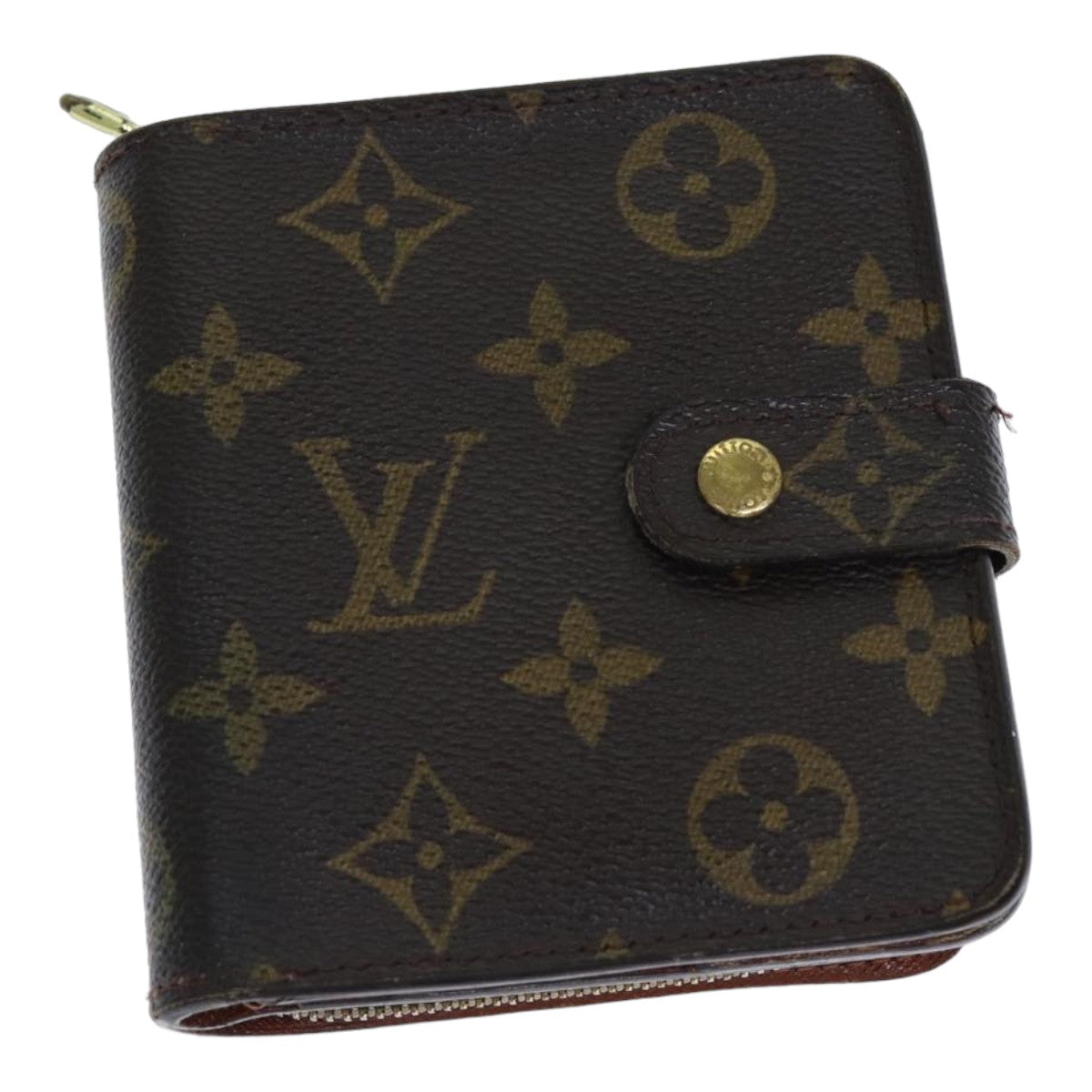 LOUIS VUITTON Monogram Compact Zip Wallet M61667 LV Auth 79897