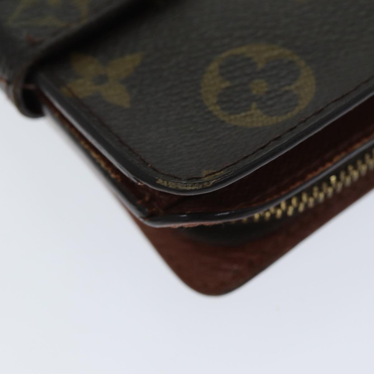 LOUIS VUITTON Monogram Compact Zip Wallet M61667 LV Auth 79897