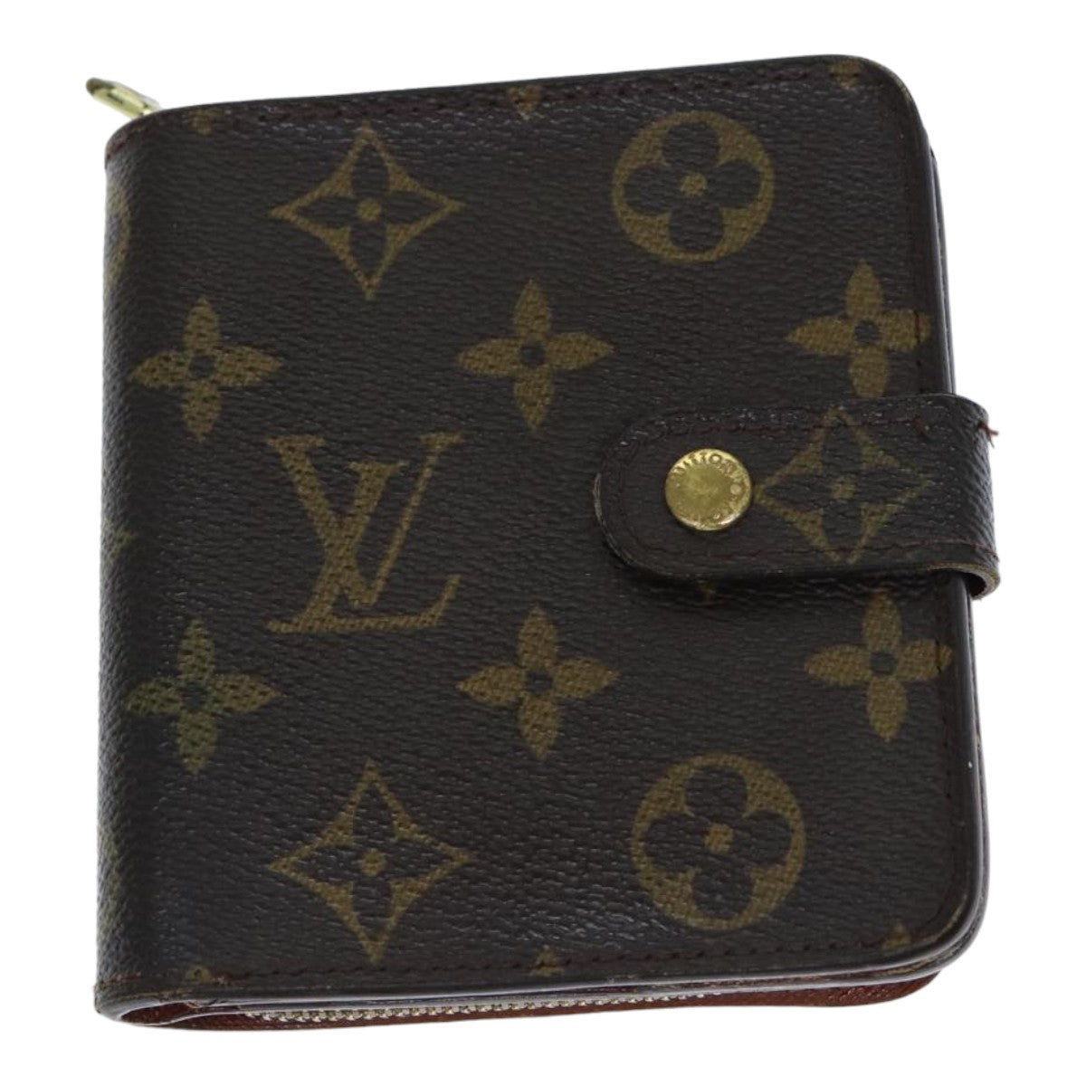 LOUIS VUITTON Monogram Compact Zip Wallet M61667 LV Auth 79897